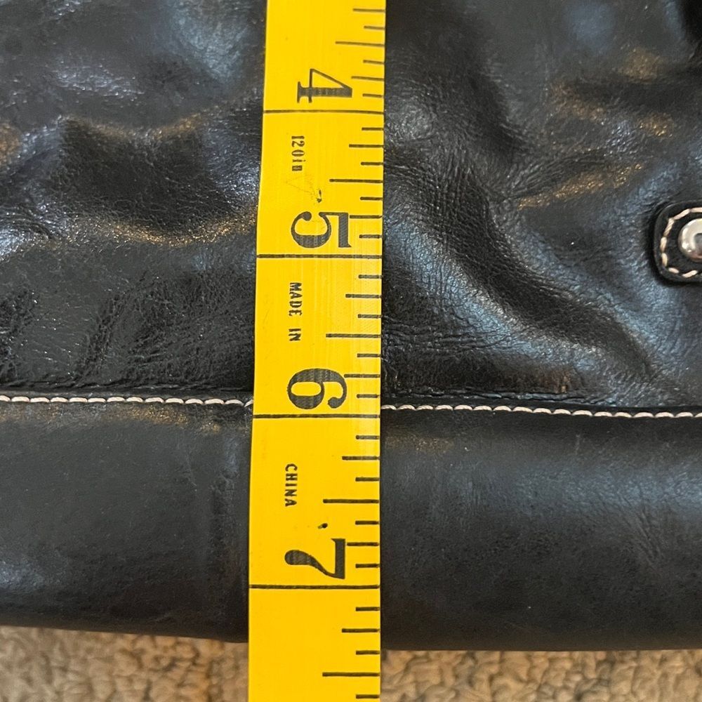 Franco Sarto Black Handbag with Silver Buckle Details - Picture 10 of 10